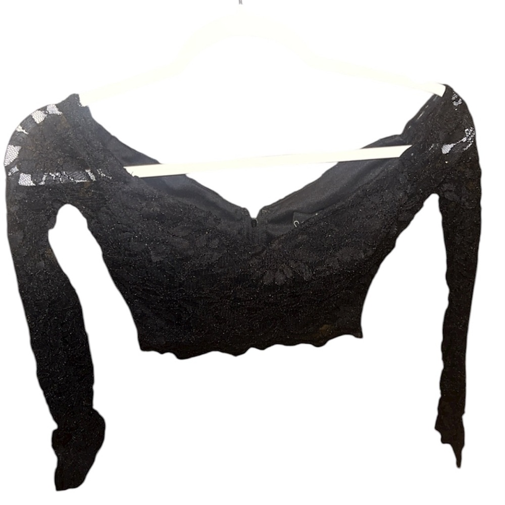 Windsor Black Lace Off-Shoulder Top